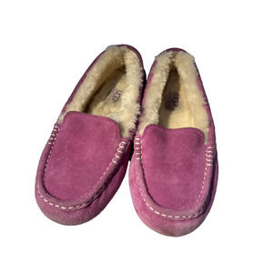 UGG Ansley Slippers Women’s Size 6 Cactus Flower Suede Moccasin Shearling Lined